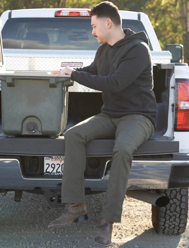 Base Camp Waffle Knit Hooded Tee | Black