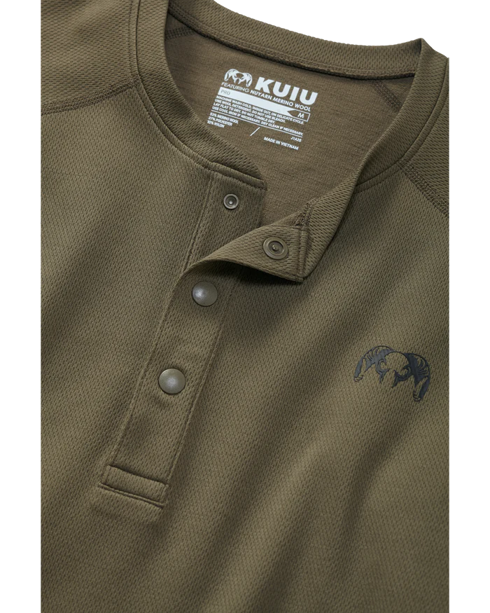 PRO Merino 200 Henley | Ash