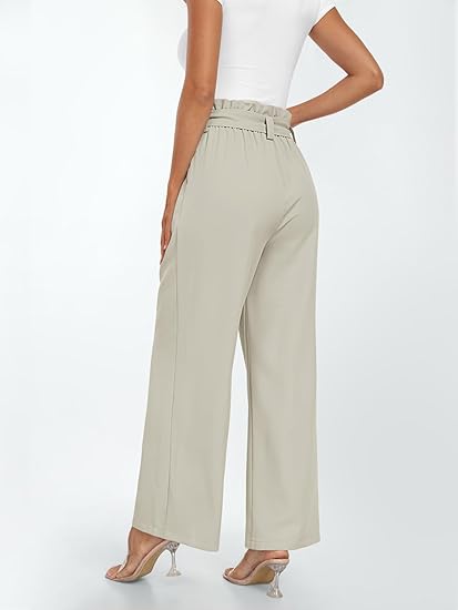 Women's wide leg high waist casual pants