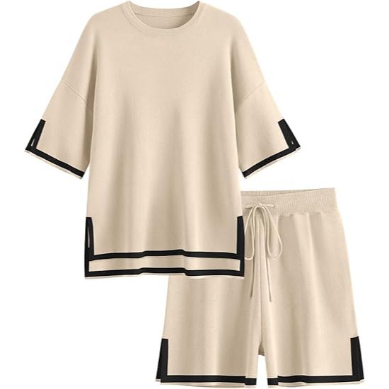 Women's summer short-sleeved two-piece suit