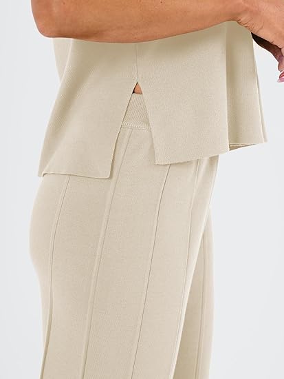 Women's two-piece summer knitted sportswear suit