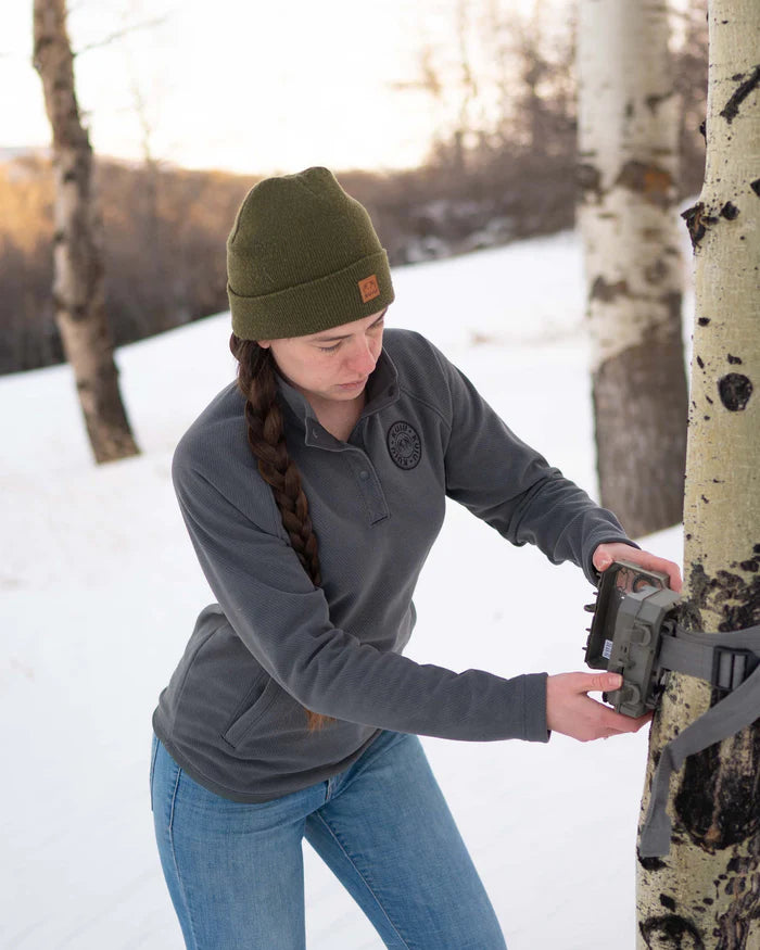 Women's Cascade Twill Fleece Pullover | Olive