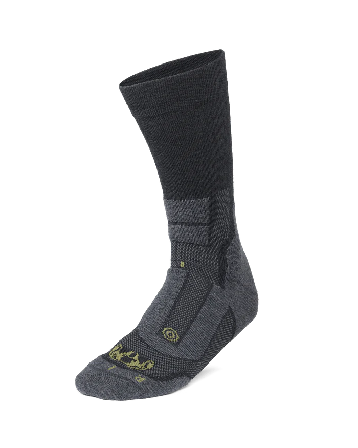 StrongWool Hybrid Crew Sock | Grey Green