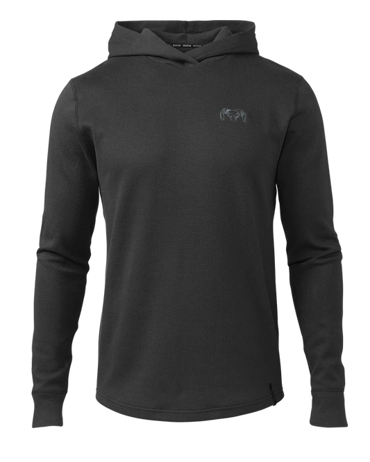 Base Camp Waffle Knit Hooded Tee | Black