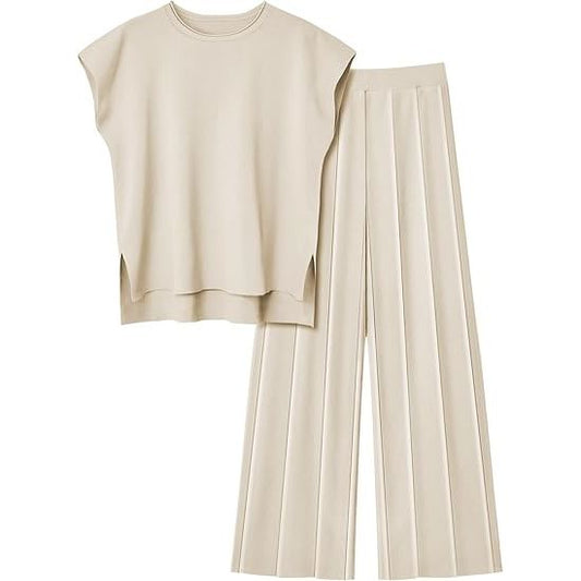 Women's two-piece summer knitted sportswear suit
