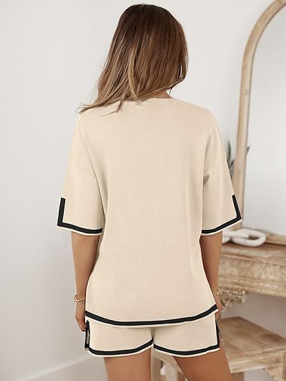 Women's summer short-sleeved two-piece suit