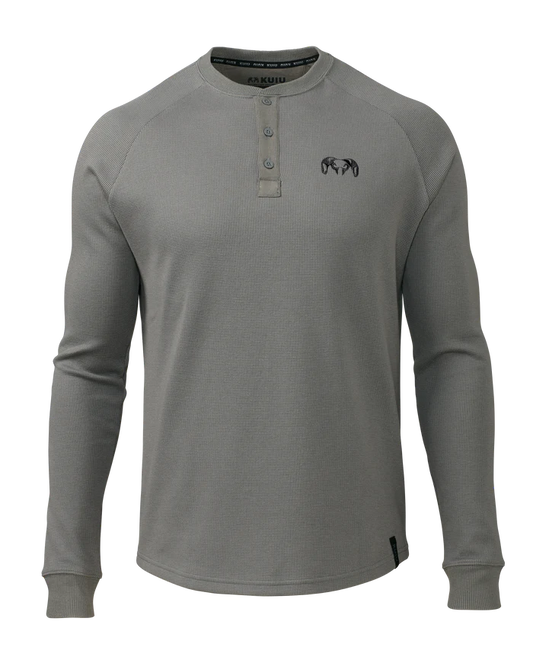 Base Camp Waffle Knit Henley | Charcoal