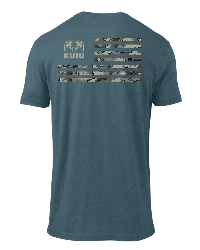 KUIU Vias Ram Flag T-Shirt | Indigo