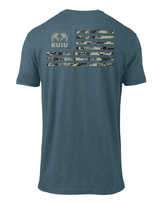 KUIU Vias Ram Flag T-Shirt | Indigo
