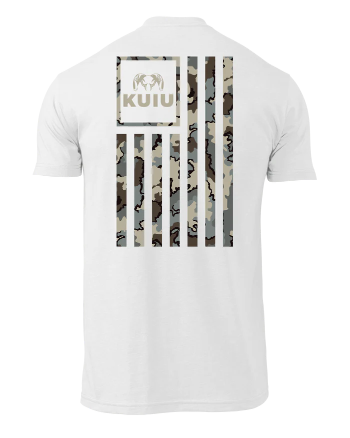 Vertical Vias Flag T-Shirt | White
