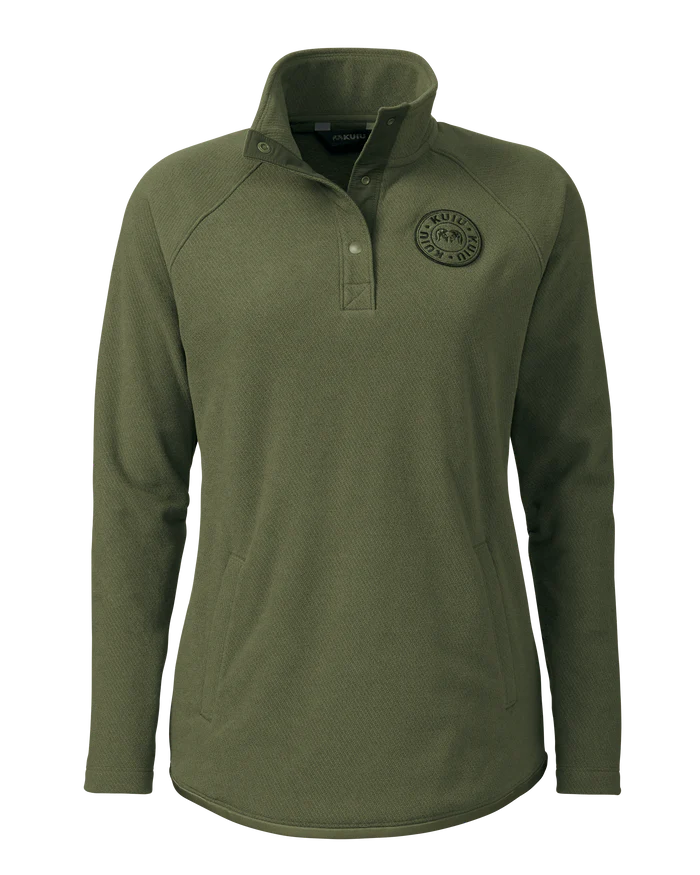 Women's Cascade Twill Fleece Pullover | Olive