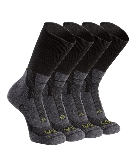 StrongWool Hybrid Crew Sock 4-Pair Pack | Grey Green