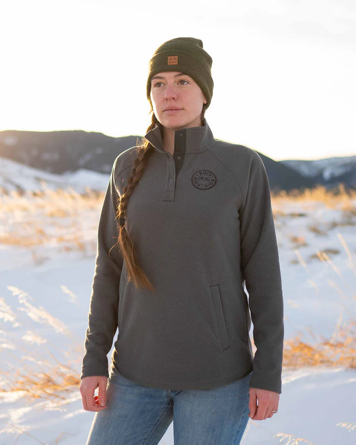 Women's Cascade Twill Fleece Pullover | Olive