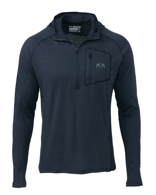 ULTRA Merino 145 Zip-T Hunting Hoodie | Steel Blue